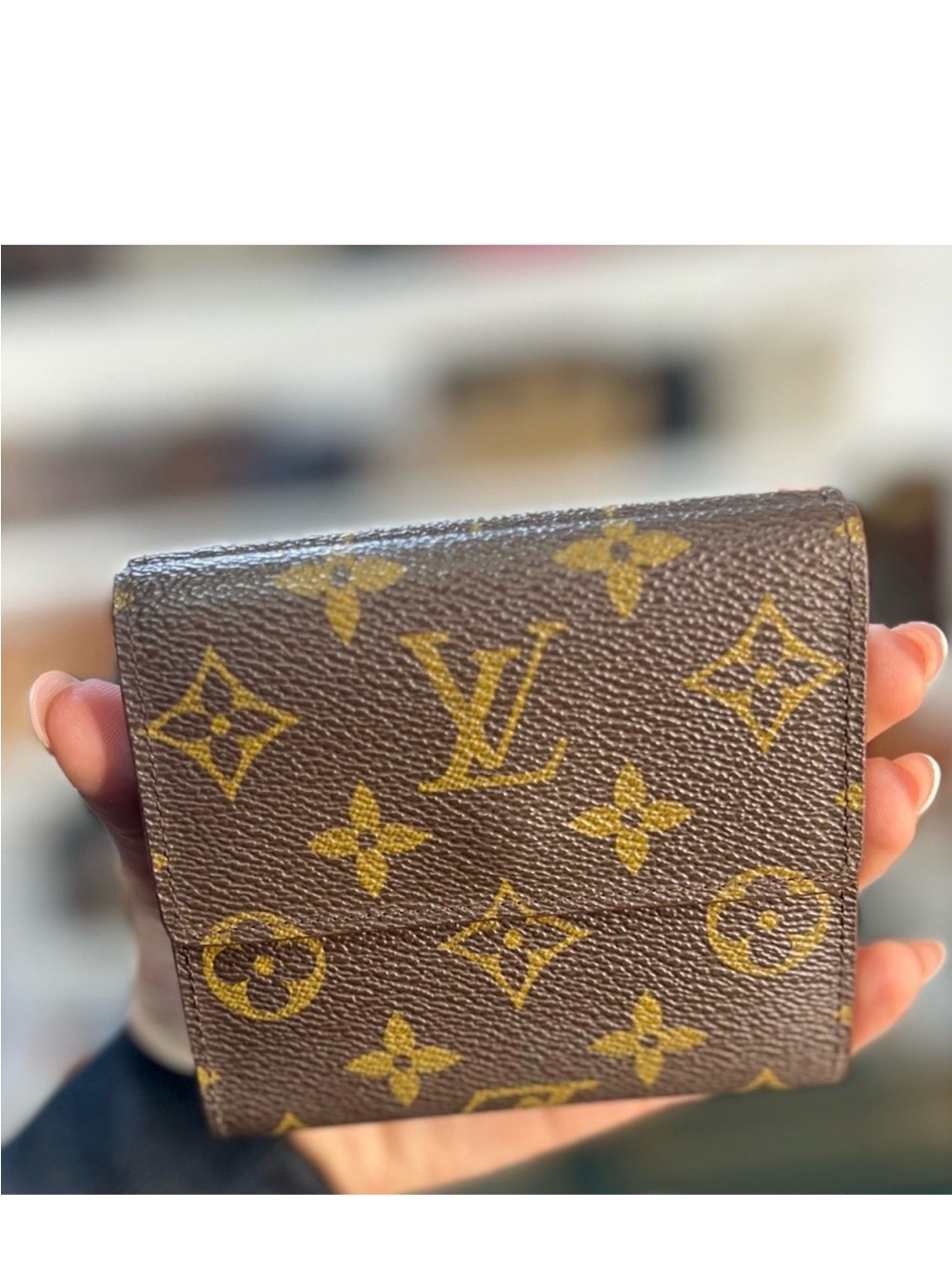 Louis Vuitton Monogram Canvas Fold Wallet in Brown and Gold